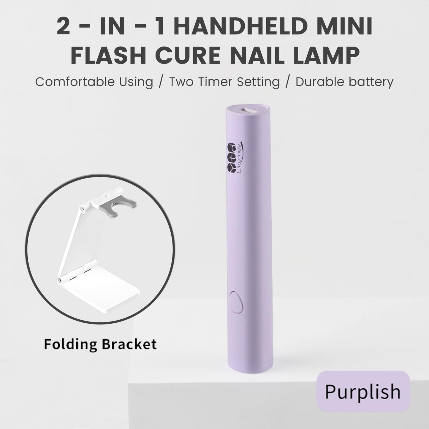 YTD Likomey Intelligent Sensor Handheld UV Light for Nail Gel with Magnetic Stand,Mini Portable Cordless Rechargeable Leather Nail Lamp with LCD Display,Fast Curing for UV Glue Builder Gel-G1 Orange