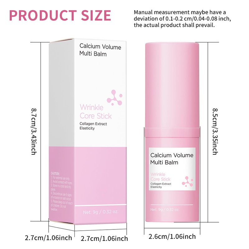 DENESTUP 2 Pcs Hydrating Multi Eye Balm Stick, Wrinkle Repair Bounce Moisturizing Multi Balm Stick All-in-One Collagen Stick Hydrating Lip Balm Eye Cream Face Neck Moisture Balm Skin Care