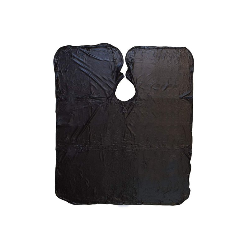 Betty Dain Jumbo Shampoo Cape, 45" W x 54" L, Waterproof and Stain-resistant Vinyl, Soft Nylon Neckband, Touch-and-close Fastener, Machine Washable, Black