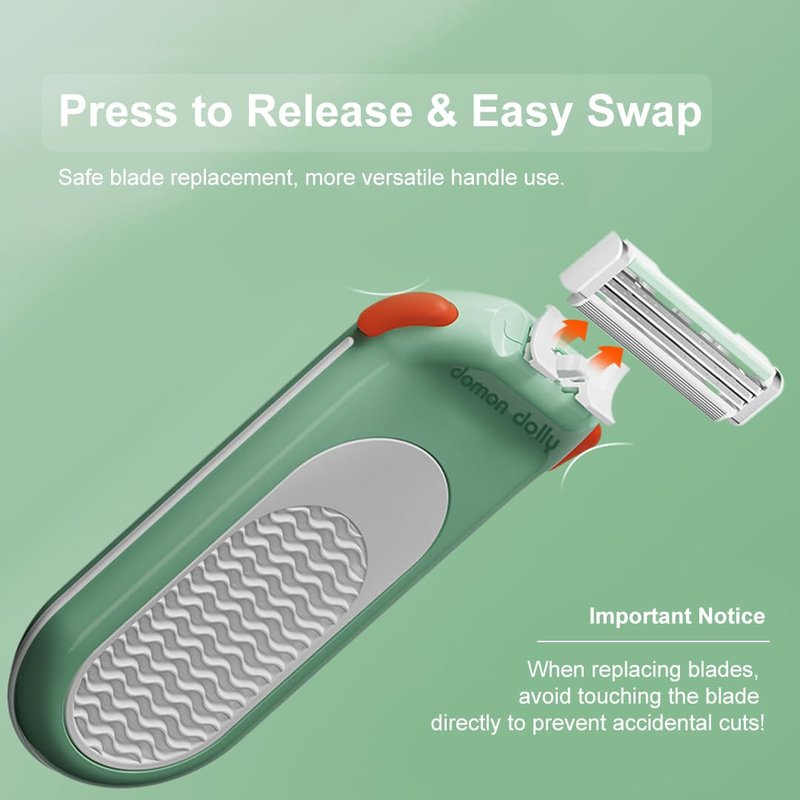 Razor for Women – Travel Essentia,Women's Travel Razor with 6 Refills & 3 Blades – Bikini, Legs & Face Shaver – Comfort Glide System – Compact Green