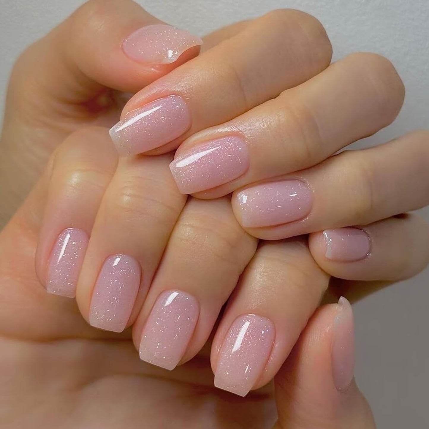 Vishine Gel Polish 15ml Sheer Glitter Pink Gel Polish Jelly Creamy Pink Translucent Gel Nail Polish Neutral Spring Color Soak off LED UV Gel Nail Art Manicure Design Salon at Home
