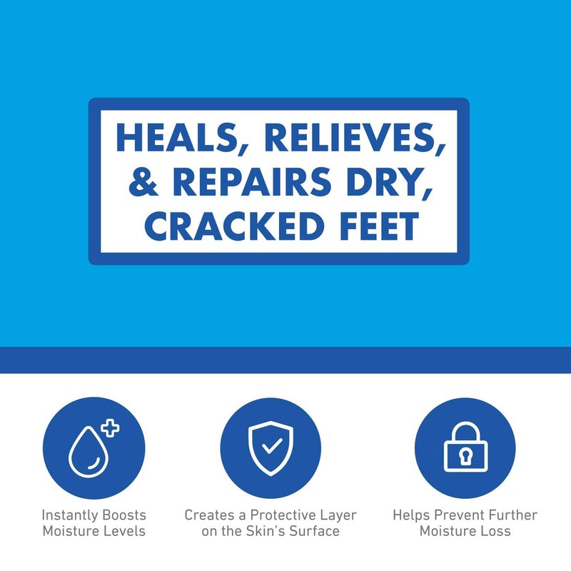 O'Keeffe's Healthy Feet Foot Cream - Moisturizing Relief for Dry Cracked Skin | 3.2 oz Jar (4 Pack)