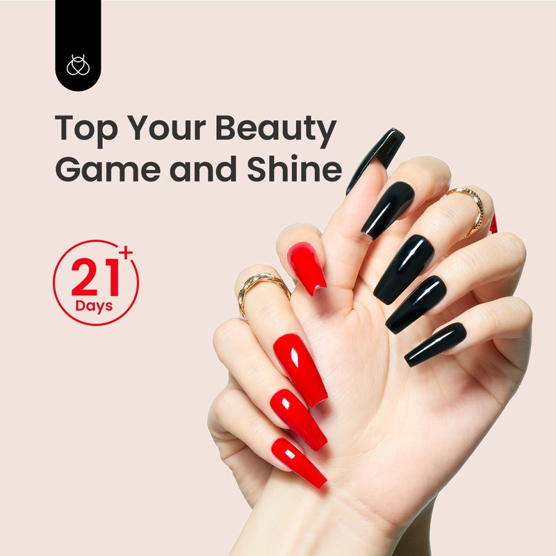 beetles Gel Polish Base Gel Top Coat Set, 2Pcs 15ML Clear Base and No Wipe Top Coat Soak Off UV LED Glossy Shine Finish Long Lasting DIY Nail Salon Manicure Gift for Women