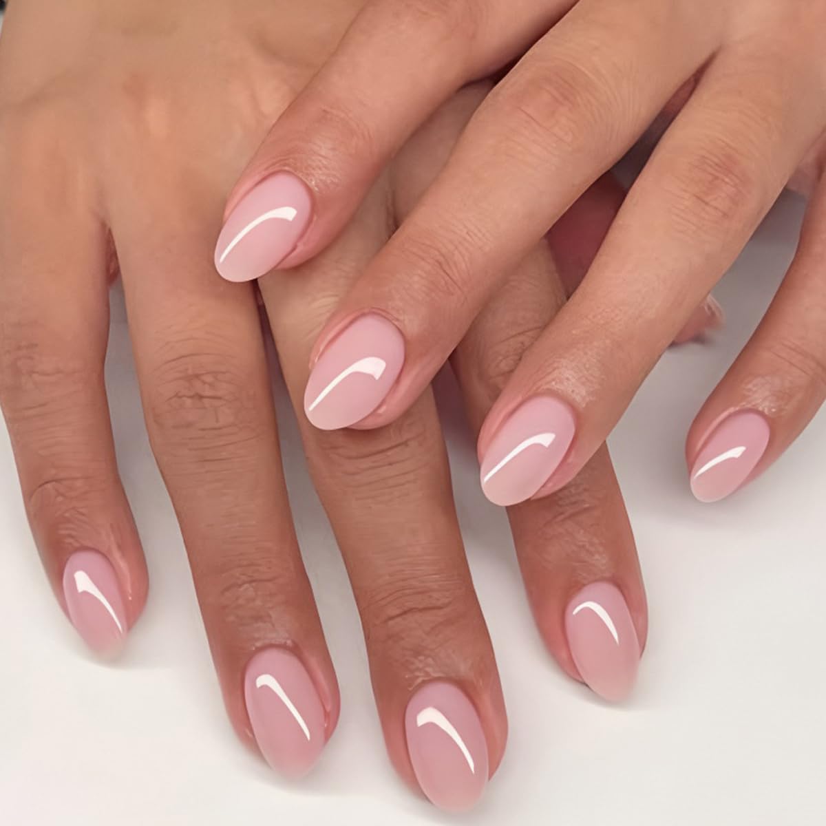 SYPAFG Press on Nails Fake Nails Solid Color Press Ons Resuable Glossy Stick on Nails Full Cover Stick on Nails for Women