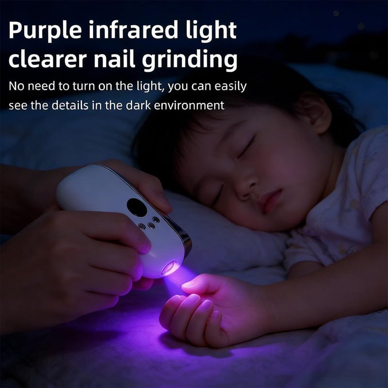 Electric Nail Clippers, 5 in 1 Electric Nail Trimmers for Seniors & Adults, Nail File Toenail Trimmer, 3-Speed Gears, Dust Storage & LED Light, Slanted Nail Clipper Included, Safe for Kids & Baby