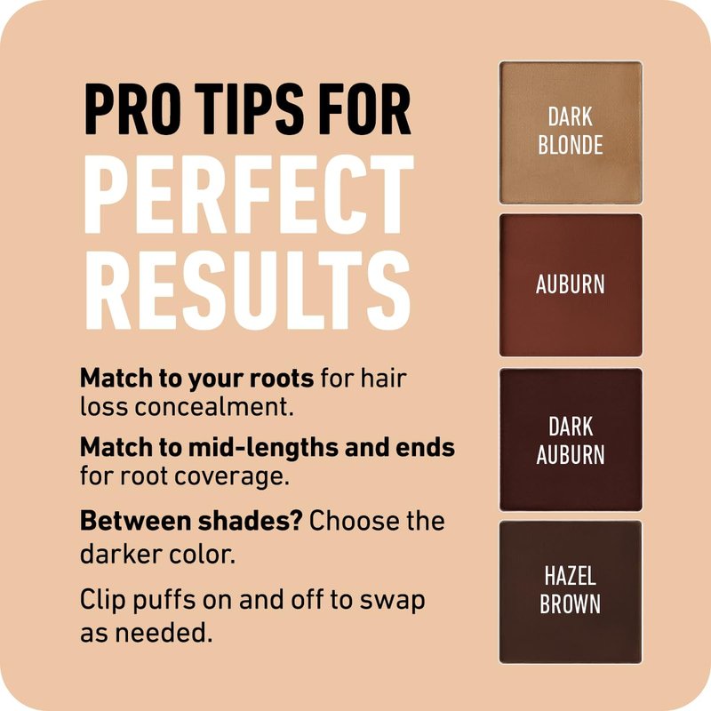BOLDIFY Hairline Powder Sample Kit - Water-Resistant Root Touch-Up for Gray Coverage | 24-Hour Stain-Proof, Mess-Free Solution - Reds