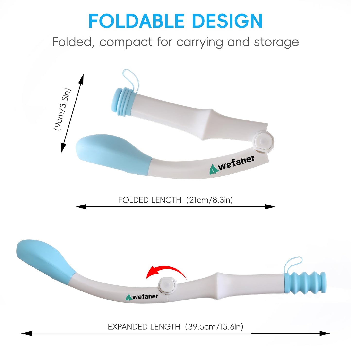 Wefaner folding wiping toilet aid tool and 20PCS Compressed Washcloth Towels,Combination set,Self Help Wipe Butt for Overweight People，Limited Mobility,Elderly, Pregnancy.