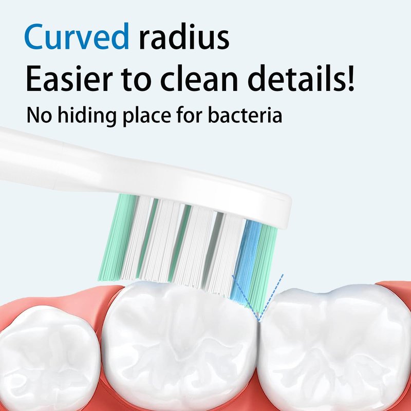 Densuuclin Toothbrush Replacement Heads for Philips Sonicare and More Click-on Handles 12 Pack White