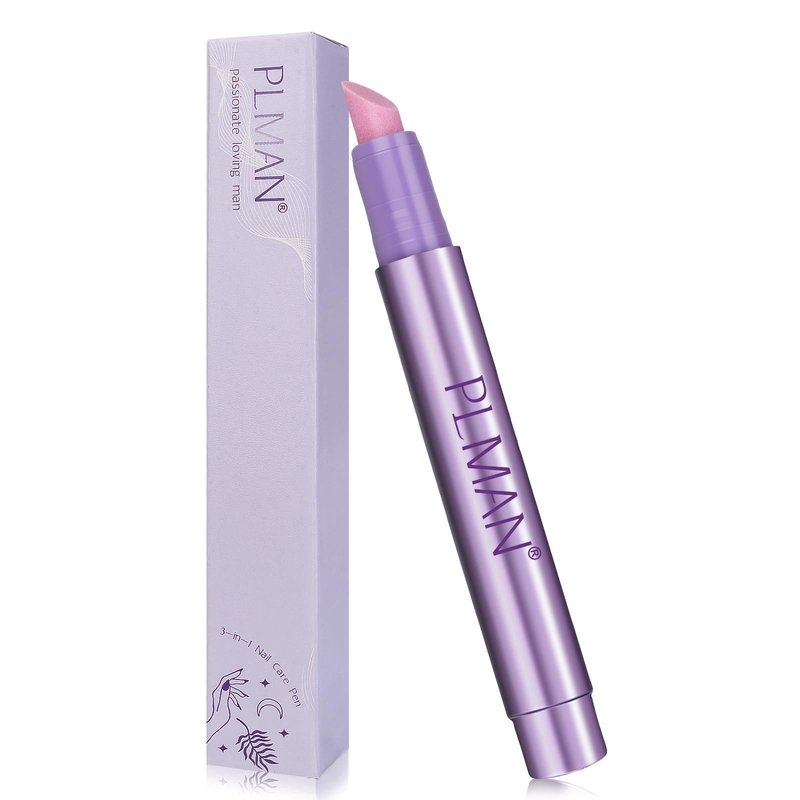 Plman Cuticle Oil Pen, Cuticle Pusher Nail Oil Pen with Ceramic Tip, Nail Care Pen, Cuticle Pusher Pen for Hangnails, Dry & Damaged Nail, Moisturize Strengthen Nails Care (Camellia-1PC)