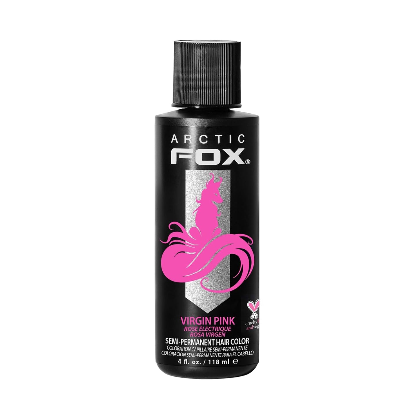 Vegan Semi-Permanent Hair Color Dye - Arctic Fox Virgin Pink | 4 Fl Oz, Cruelty-Free Formula