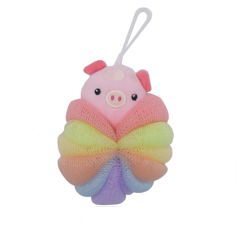 Cute Animal Bath Loofahs Sponge Pouf Mesh Body Scrubber Shower Exfoliating for Women Kids Girls Boys