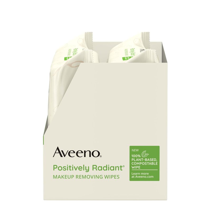 Aveeno Makeup Remover Wipes - Oil Free, Alcohol Free, Gentle Cleansing for Sensitive Skin | Twin Pack, 2 x 25 Ct