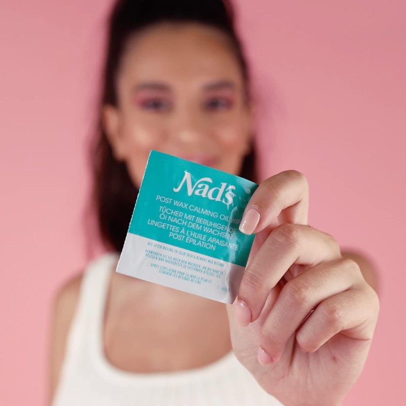 Nad's Post Wax Calming Oil Wipes - Soothing After Wax Remover, 20 Wipes Refill Pack
