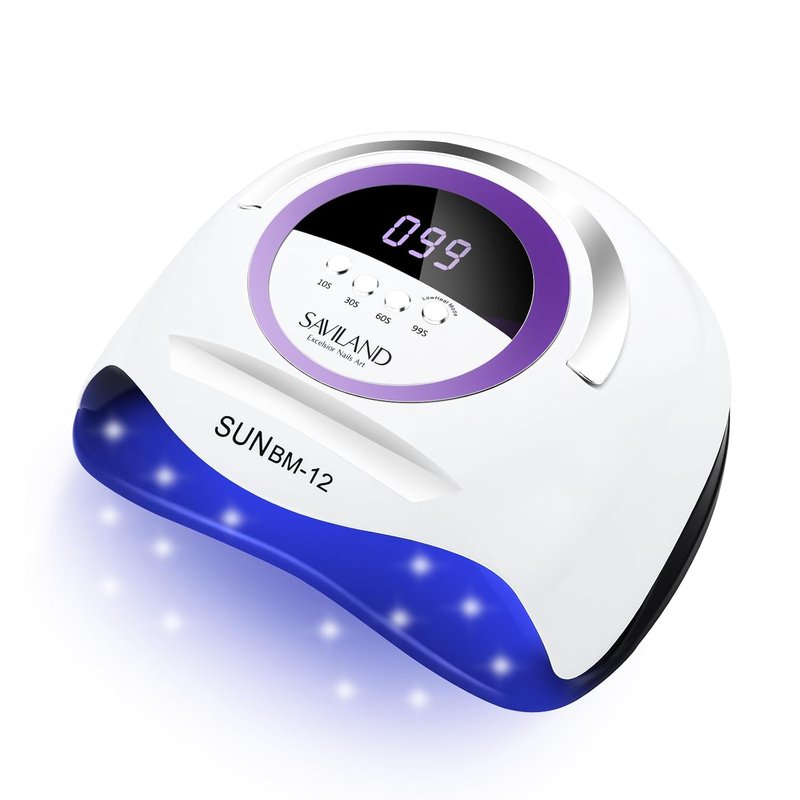 SAVILAND 300W UV Nail Lamp - Super Fast Gel Nail Curing with Motion Sensor & 4 Timers | Ideal for Nail Salons