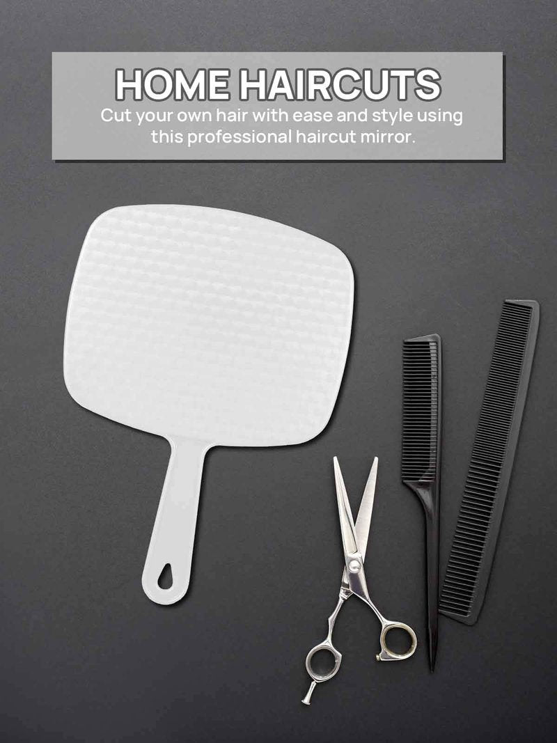 OMIRO Hand Mirror, Handheld Mirror with Handle, American White
