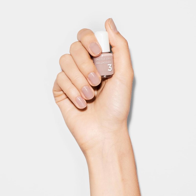 Dazzle Dry Mini Kit - 4 Step System for Perfect Manicures | Chiffon Moment - Sheer Warm Taupe (5 Piece Kit)
