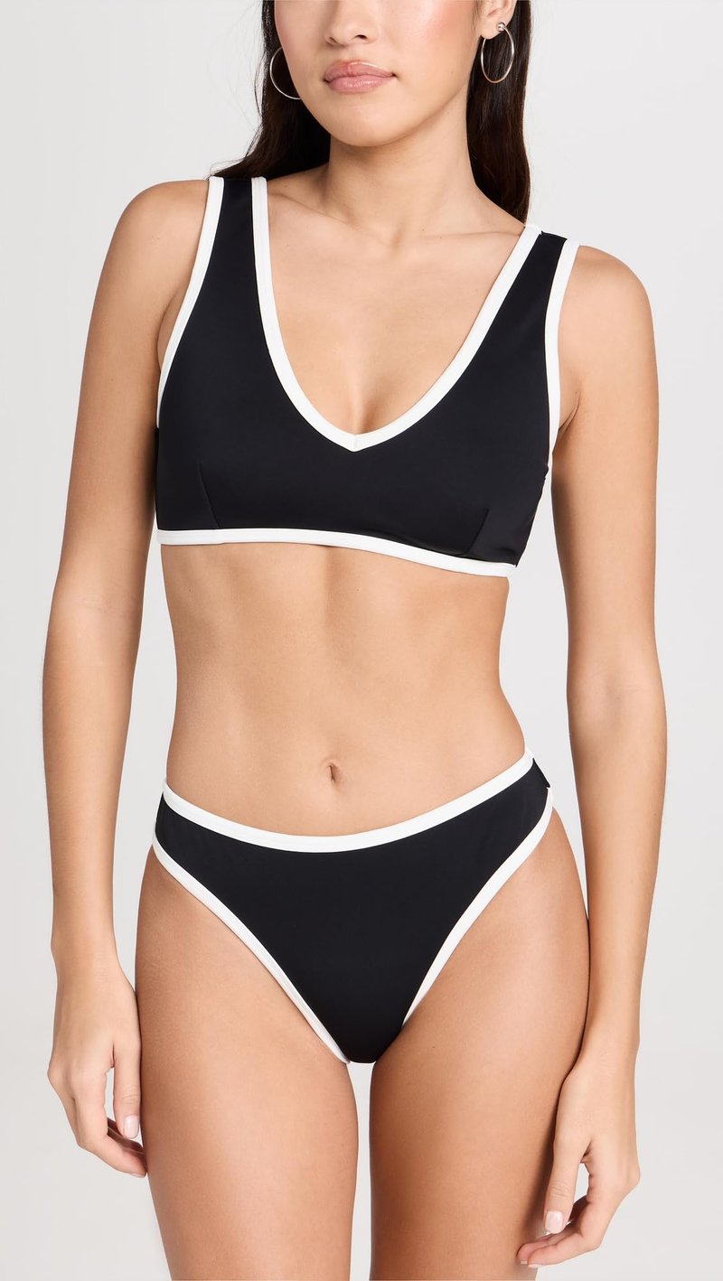 Good American Women's Better Bikini Bottoms, Black001, 4X