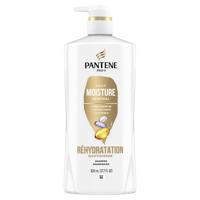 Pantene Shampoo & Conditioner Set, Daily Moisture Renewal with Vitamin E - Pro-V Nutrients for Dry, Color-Treated, Straight to Curly Hair, 72-Hour Hydration & Softness, 52.8 Oz Total