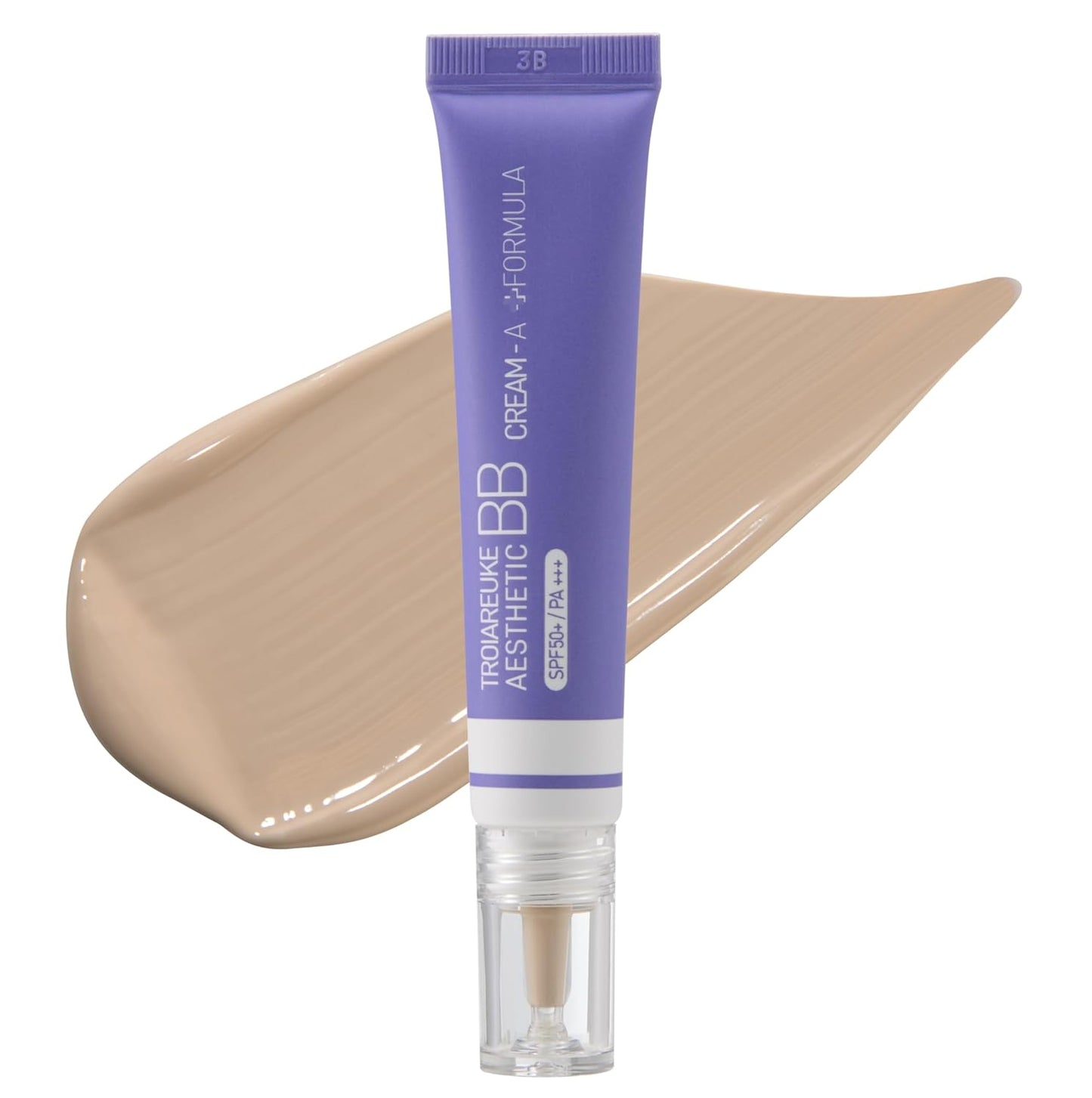 TROIAREUKE Aesthetic BB Cream A+ Formula - Lightweight Tinted Moisturizer for Oily Skin | 21 Beige, SPF50+ PA+++
