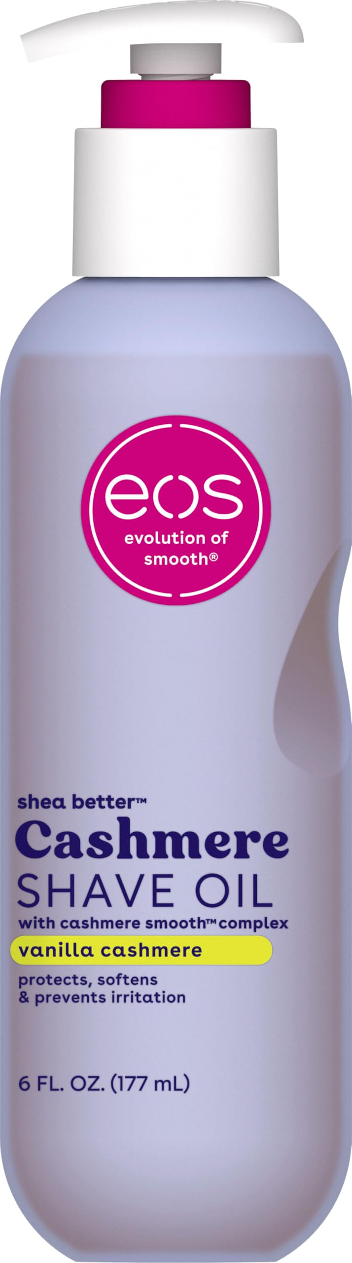eos Cashmere Shave Oil – Vanilla Cashmere, Moisturizing Shave Oil, 6 oz