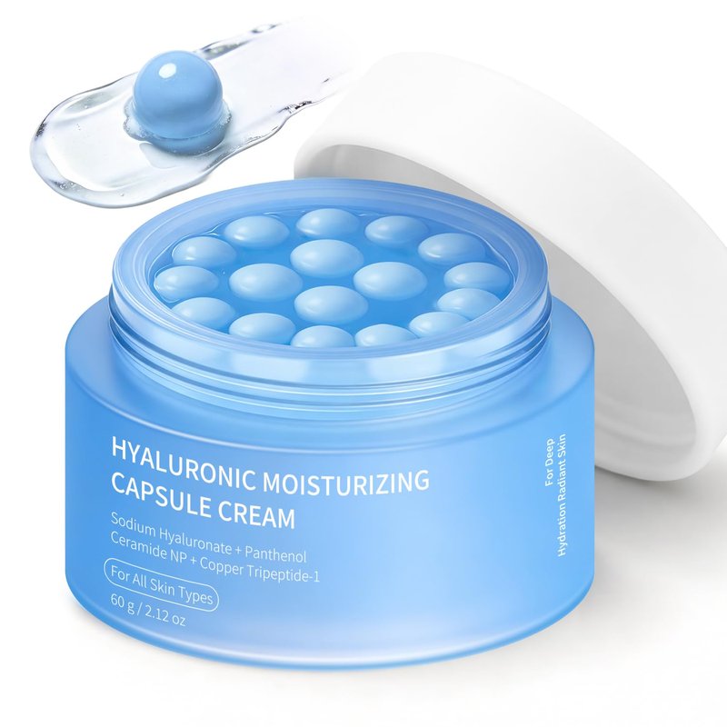 FIUMOT Hyaluronic Capsule Cream | Long-Lasting Hydration, Barrier Support & Daily Moisture Care for All Skin Types | Panthenol & Ceramides 2.12 oz