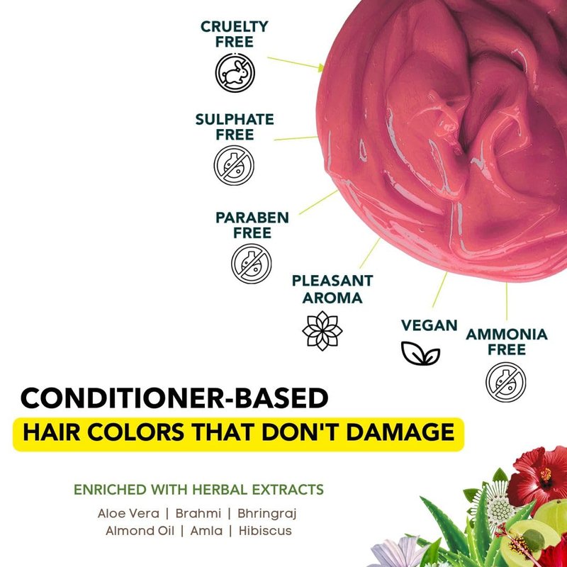 Paradyes Rose Gold Semi-Permanent Hair Color, Conditioner-Based Vegan Hair Dye, Ammonia-Free, DIY Application, Lasts 8-10 Washes, 4.2 oz