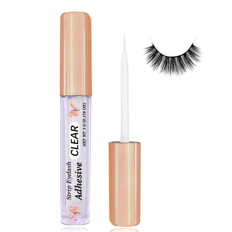 Regine Switzerland Waterproof Eyelash Adhesive - Super Strong Hold Clear Glue for Sensitive Eyes - 5ml/0.18oz
