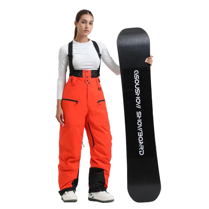 GSOU SNOW Womens Baggy Snowboard Pants Ski Bibs Snow Loose Overalls Waterproof Windproof Insulated Warm