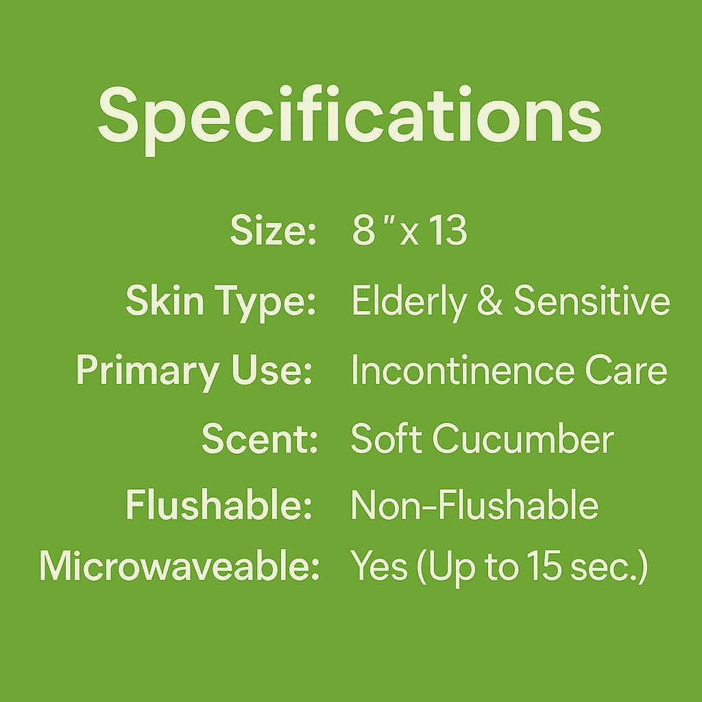 Adult Wipes Extra Large Scented - Skin-Friendly Incontinence Wet Wipes for Adults & Elderly Disposable Washcloths - 8x13" 12 Packs of 60 (720 Wipes)