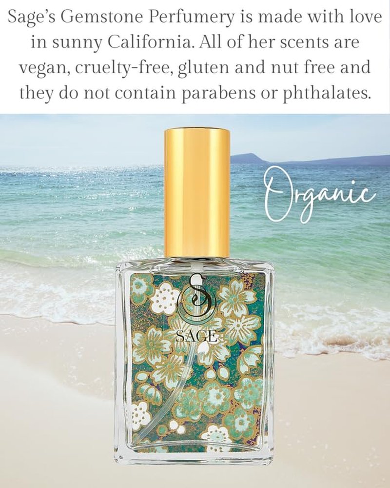 Sage Luxury Spray Perfume for Women - Cucumber, White Sage & Tonka Bean | 2 oz Travel Size