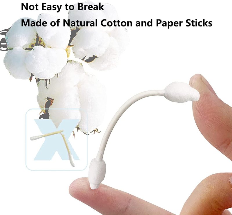 Safety Cotton Swabs - 160 Pcs Large Tip Baby Cotton Buds for Gentle Care