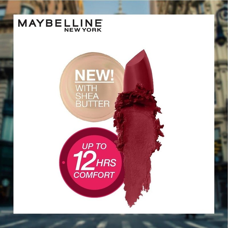 Maybelline Color Sensational Lipstick - Hydrating Matte Finish in Divine Wine | 1 Count