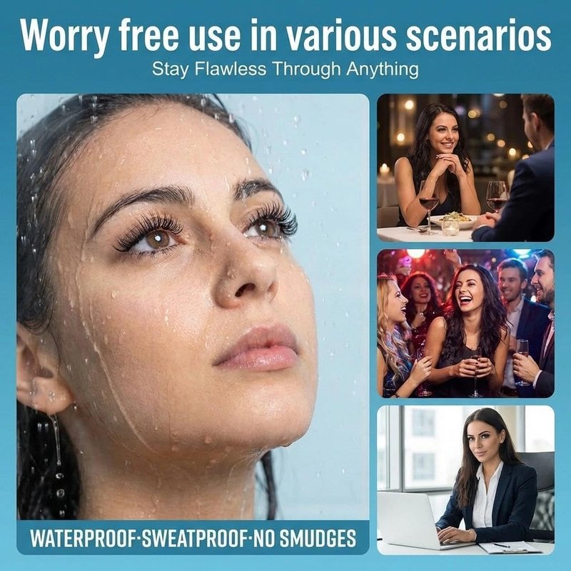 Sensitive Cluster Lash Glue Waterproof – Obeyalash Open Eyes DIY Lash Cluster Glue Strong Hold Eyelash Adhesive for Individual Eyelashes, 2 Week Long Lasting Waterproof for Beginner Friendly(1)