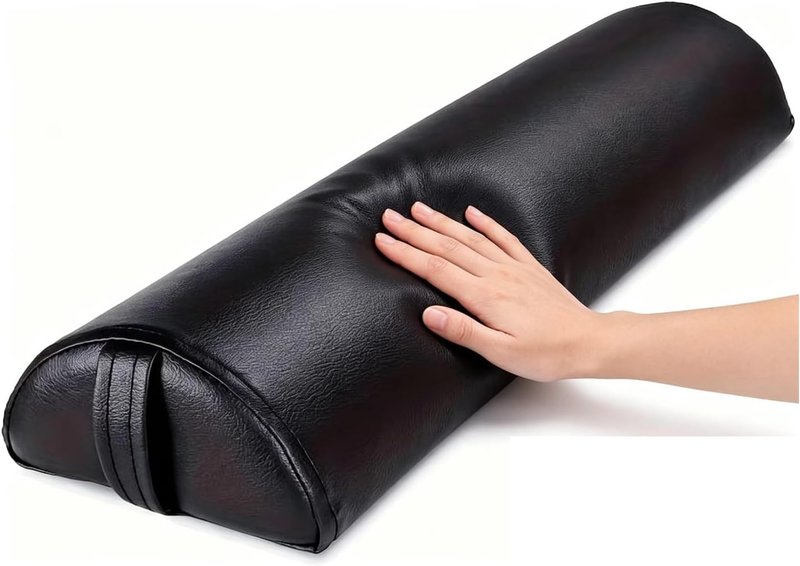 Massage Table Bolster Pillow - 21 Inch PU Leather Support for Neck, Back & Knee Pain Relief | Portable with Handle