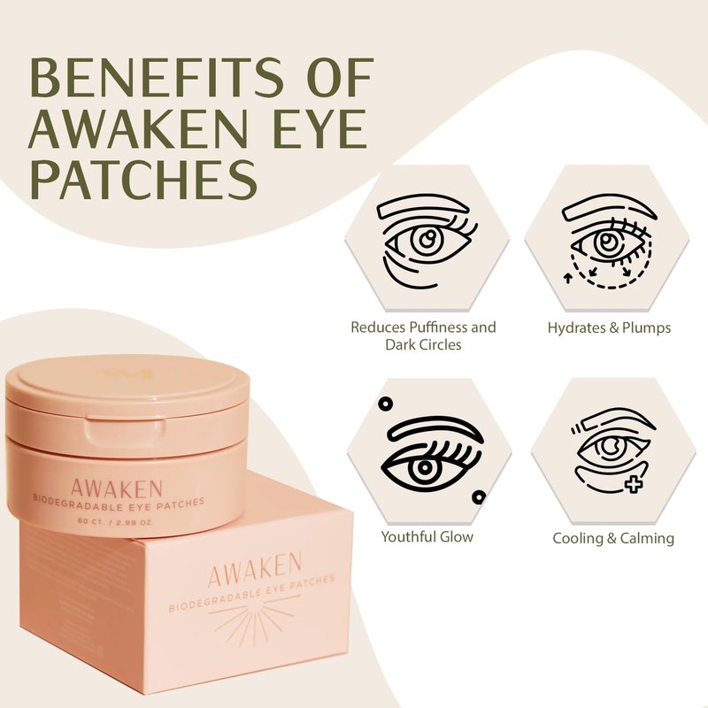 C.S.M CSM Hydrogel Eye Patches for Puffiness, Dark Circles, and Fine Lines – 30 Pairs (60 Masks) – Hydrating, Fragrance-Free