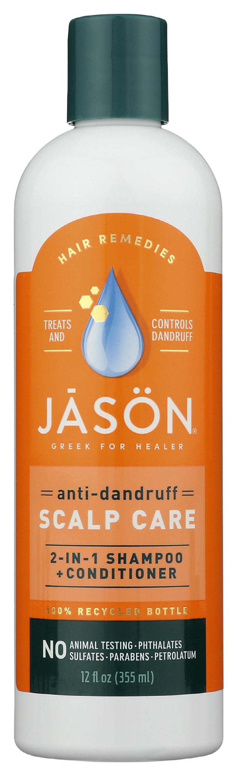 JASON Dandruff Relief 2-in-1 Treatment Shampoo and Conditioner, 12 Ounce Bottle