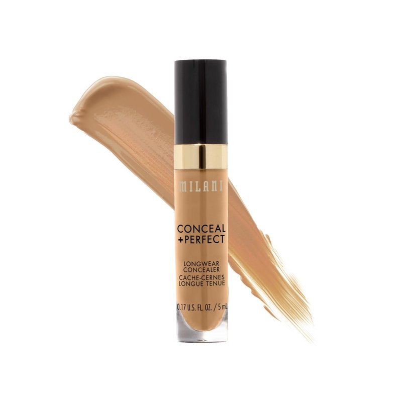 Milani Conceal + Perfect Longwear Concealer - Warm Beige (0.17 Fl. Oz.) Vegan, Cruelty-Free Liquid Concealer - Cover Dark Circles, Blemishes & Skin Imperfections for Long-Lasting Wear