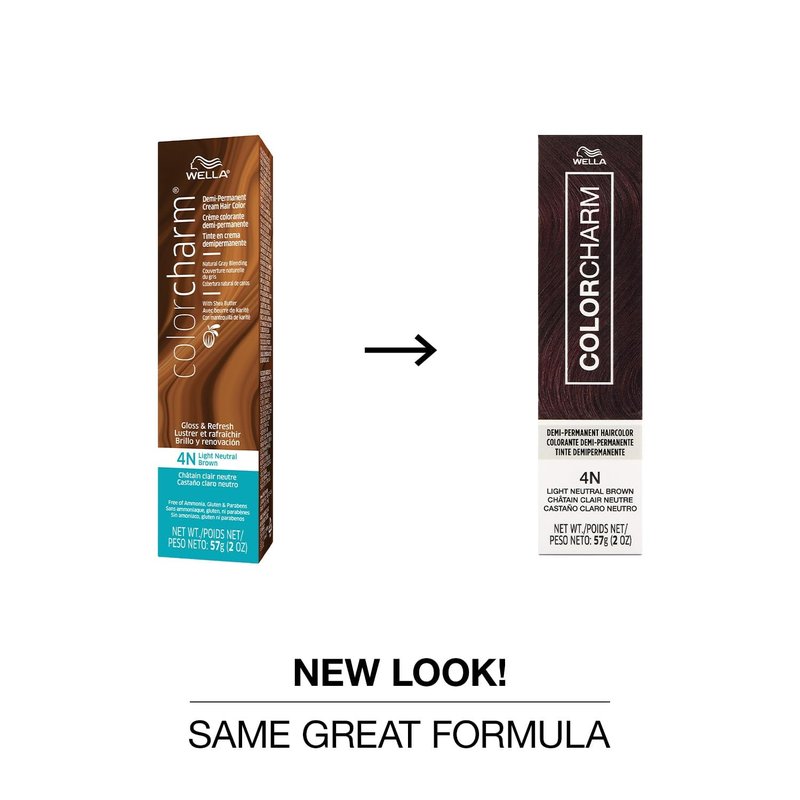 COLORCHARM Demi Permanent Hair Color | 4N Light Neutral Brown | Gloss, Refresh & Tone | 2 Fl Oz