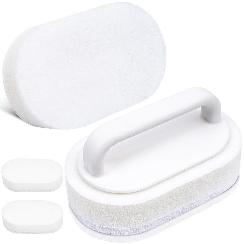 TidyMister Thickened Handheld Scrub Pad for Hot Tubs, Spas & Pools, Non-Scratch Replaceable Scouring Pads for Tile Cleaning, 2 Pack