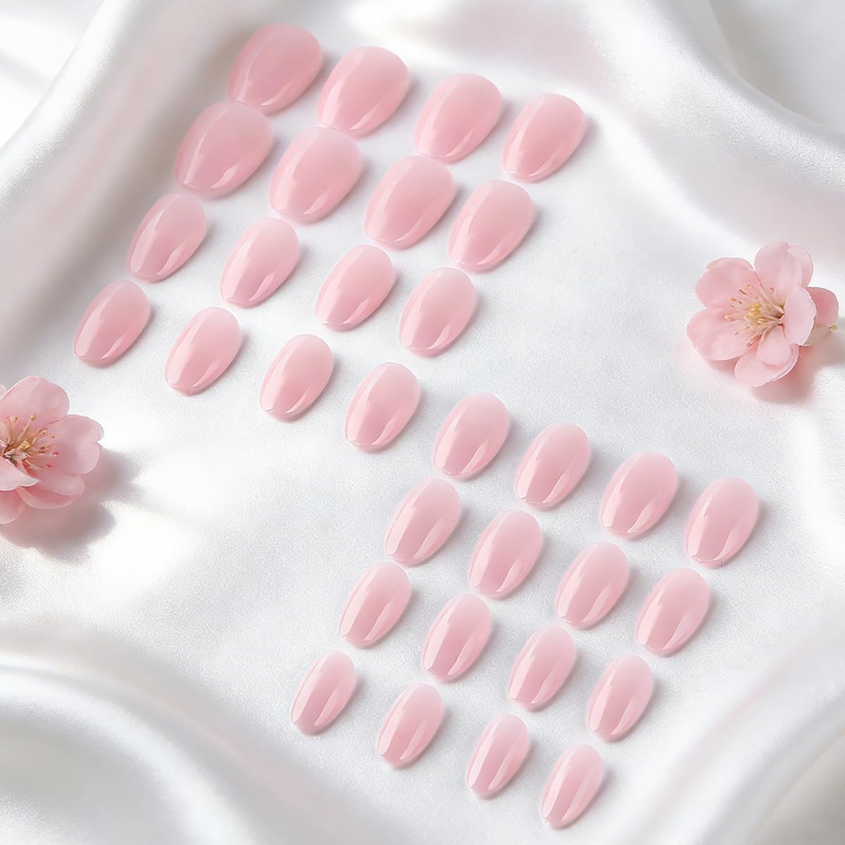 SYPAFG Press on Nails Fake Nails Solid Color Press Ons Resuable Glossy Stick on Nails Full Cover Stick on Nails for Women