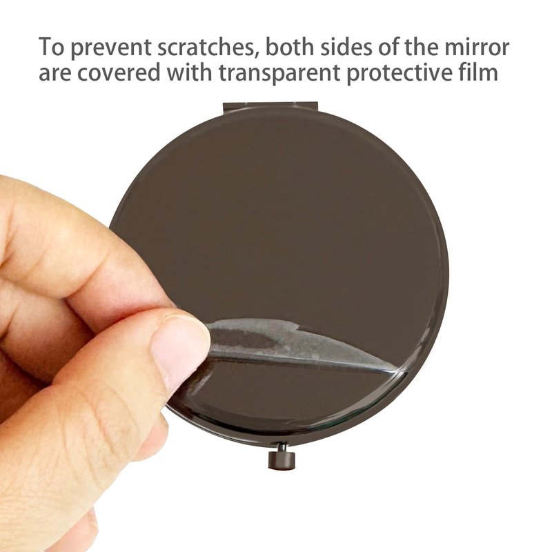 PDOZV Compact Mirror Round 2.6” Metal Double Sided 1X/2X Engraved Pocket Mirror Gifts