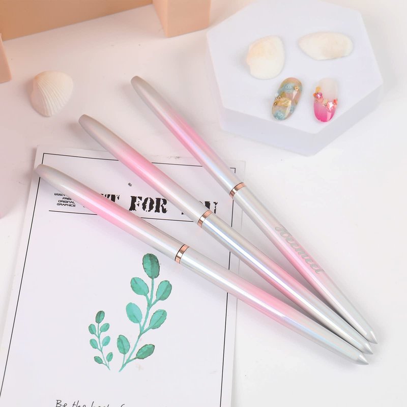 heemeei Acrylic Nail Brush Size 12, 100% Pure Kolinsky Nail Art Brush, Sturdy Handle Acrylic Powder Design Tools for Professional Manicure DIY Home Salon (12#)