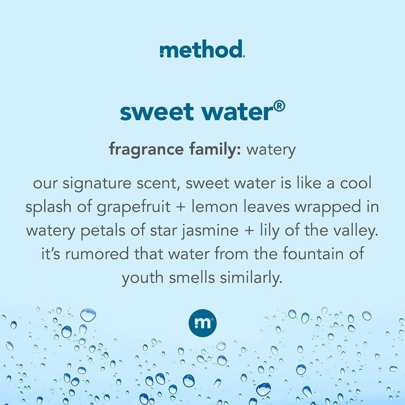 Method Gel Hand Soap - Sweet Water Scent | 12 Fl Oz (Pack of 6) - Gentle & Hydrating Formula