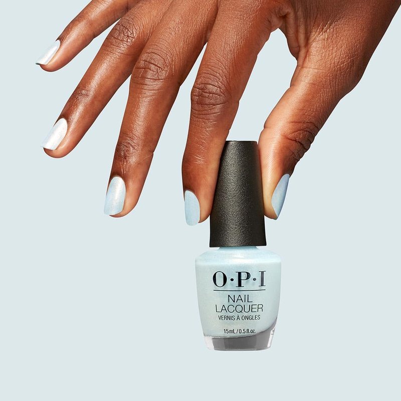 OPI Nail Lacquer Air We Go | Sheer Pastel Sky Blue Shimmer Chip Resistant Nail Polish | OPI'm Dreaming Collection