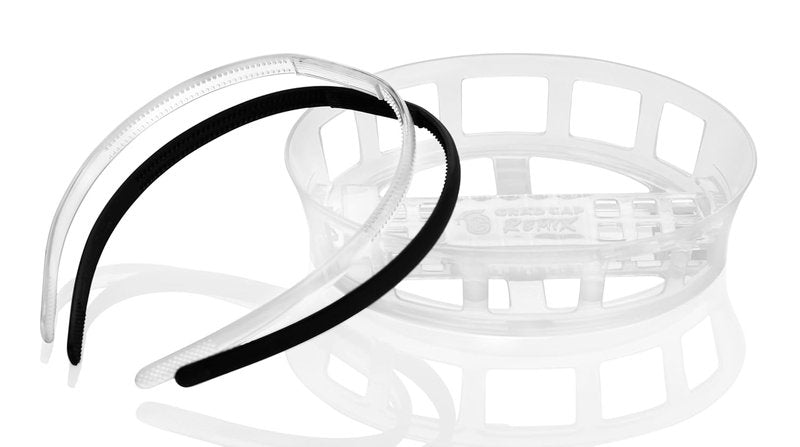 Grad Cap Remix | Original Graduation Cap Headband - Secure Your Cap & Maintain Natural Hair - Black & Clear Included