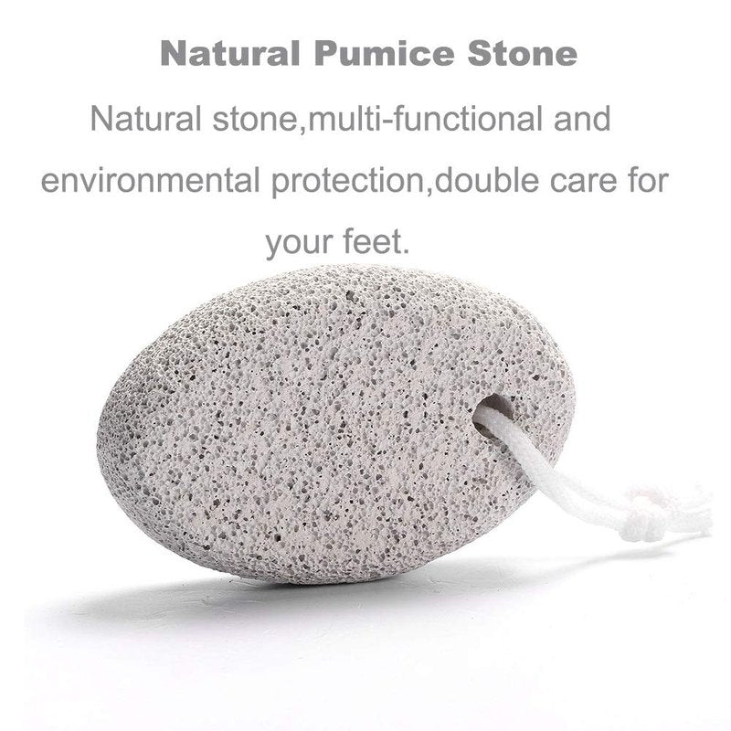 Natural Foot Pumice Stone for Feet, Borogo 5-Pack Lava Pedicure Tools Hard Skin Callus Remover for Feet and Hands - Natural Foot File Exfoliation to Remove Dead Skin, Heels, Elbows, Hands