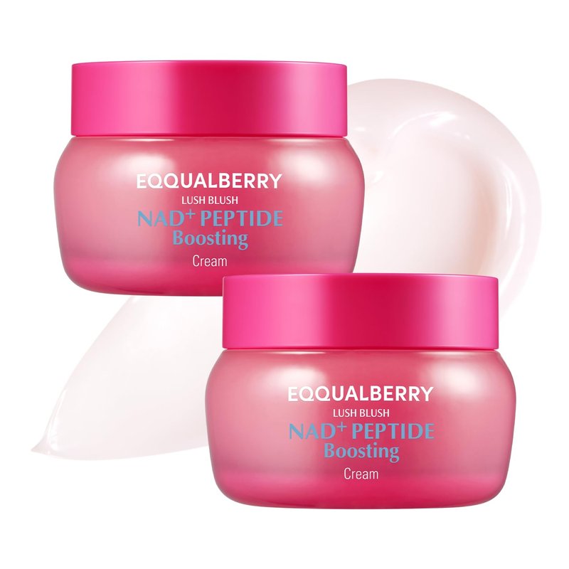 EQQUALBERRY NAD+ Peptide Boosting Cream - Anti-Aging Firming & Lifting Cream | Pack of 2 (1.69 fl. oz. Each)