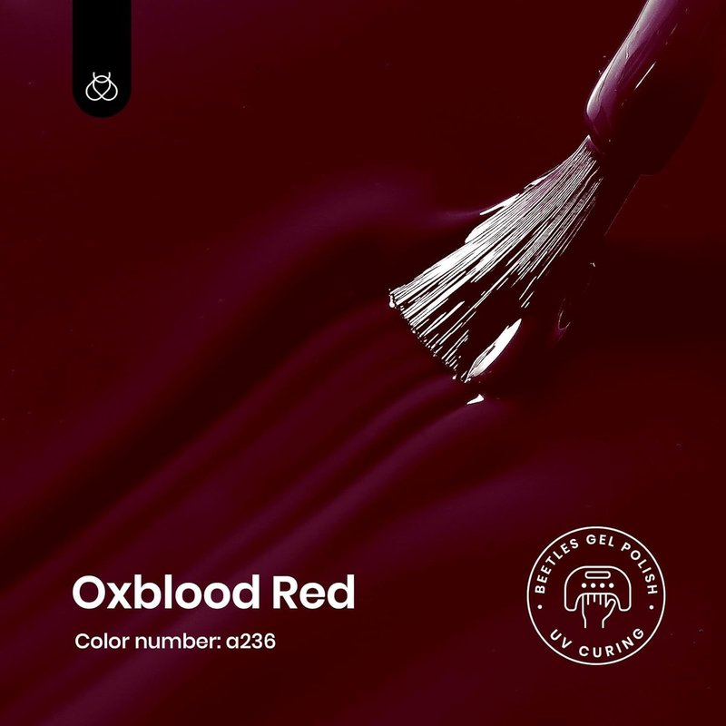 Beetles Red Gel Polish - Oxblood Red Long-Lasting Nail Color | 15ML Burgundy Gel for DIY Manicure