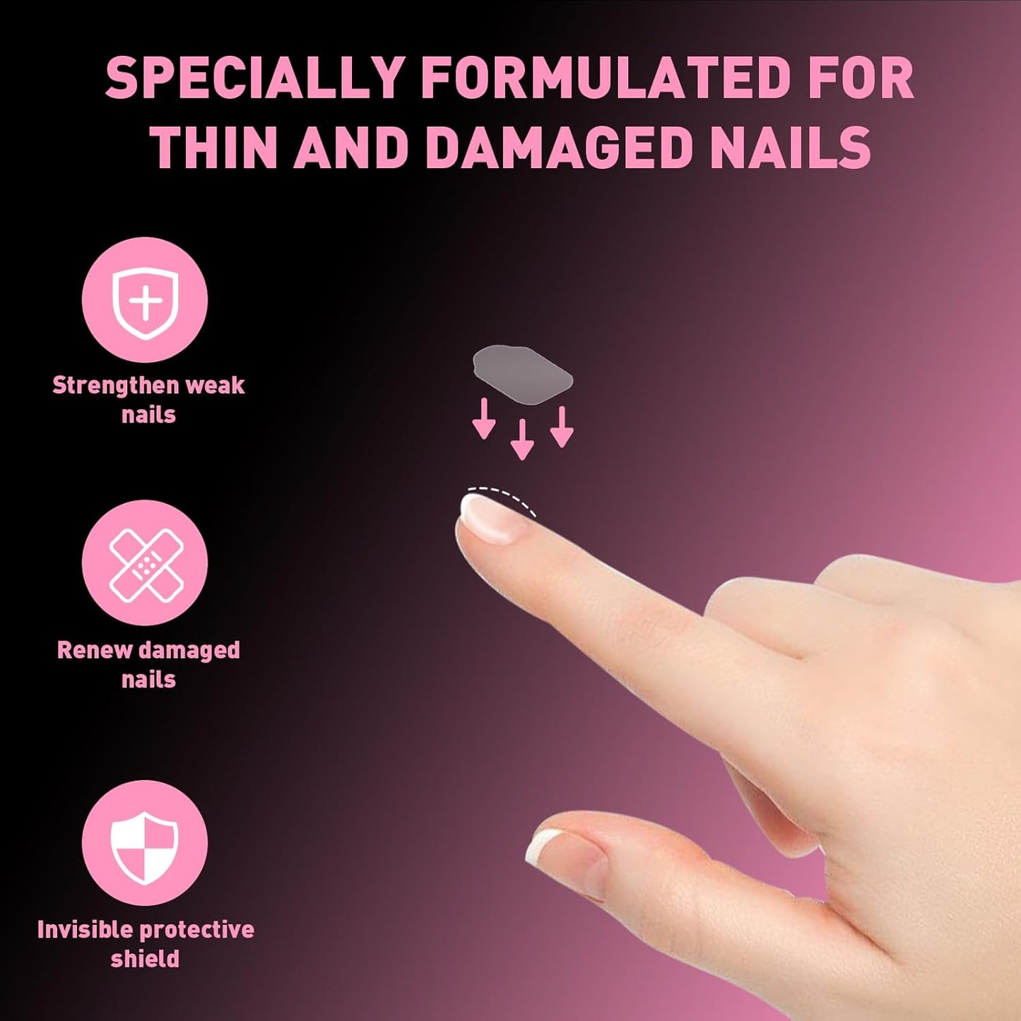 Skiennix Nail Repair Patches - Upgraded Invisible Sheets for Damaged Nails | 571 Units, Easy to Use