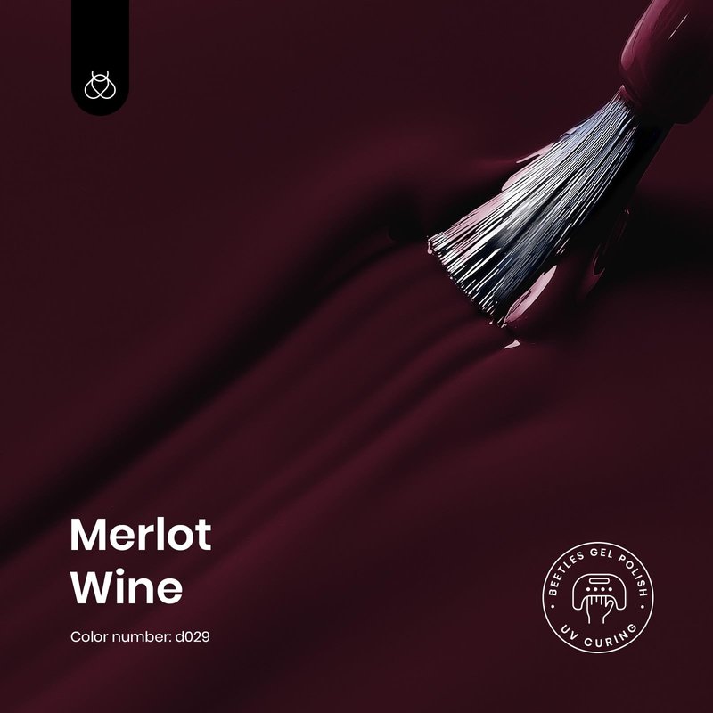 Beetles Red Gel Polish - Merlot Wine 15ML/0.51Fl Oz, Maroon Dark Red Gel Nail Polish, Soak Off UV LED Lamp Burgundy Wine Color Nails Art, Long-Lasting Manicure Salon DIY Home Gifts for Woman